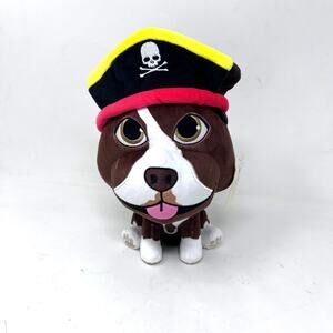 Makeship Plush Official Pirate the Pitbull Brown Stuffed‎ Puppy Dog 2022 NWT